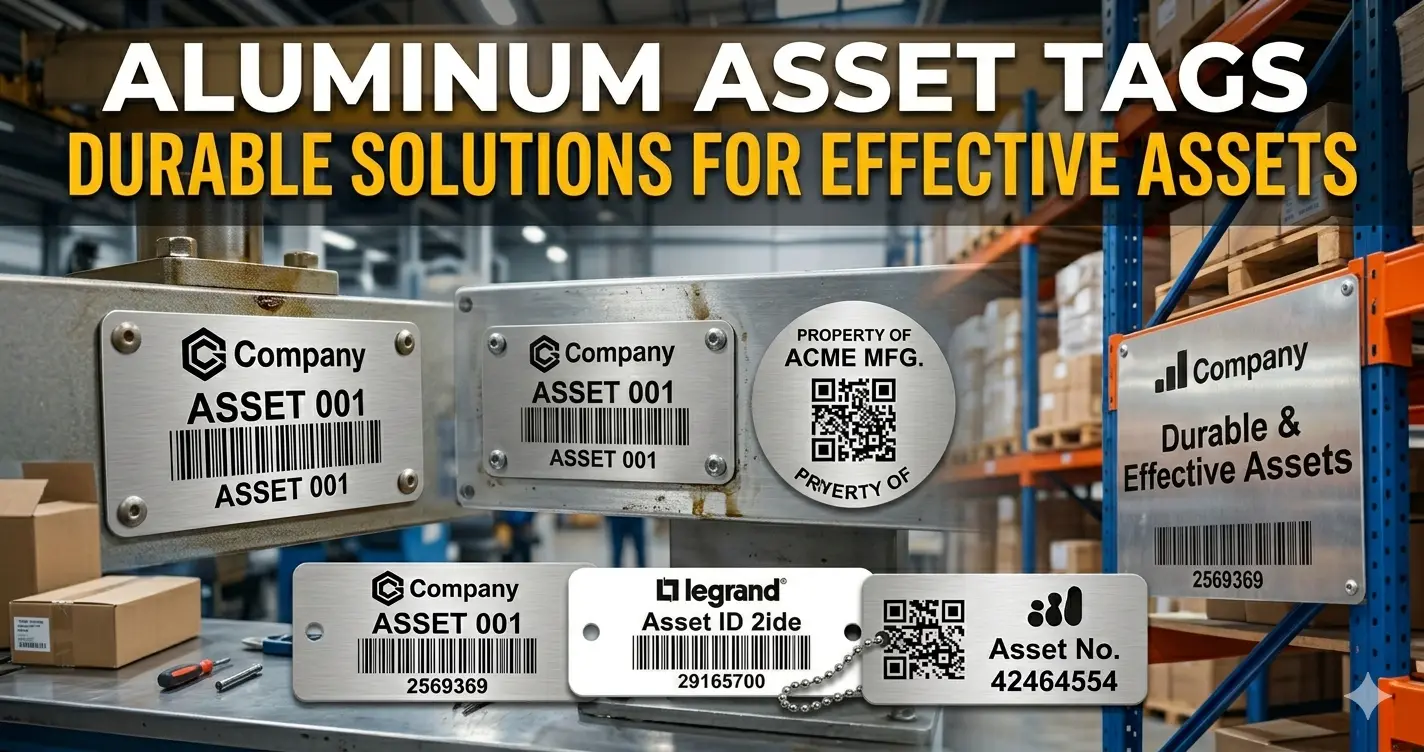 Custom aluminum and metal name plates designed for industrial use
